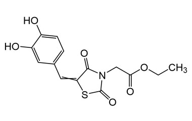 Ethyl 2-(5-(3,4-dihydroxybenzylidene)-2,4-dioxothiazolidin-3-yl)acetat 640707-91-1