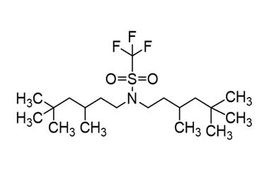 Chemical structure of sodium lauryl sulfate.